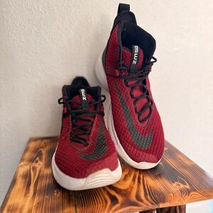 Nike Red and Black Men’s Basketball Sneakers